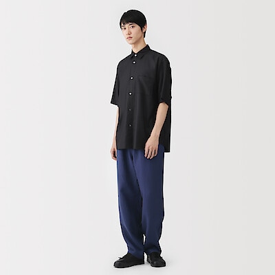 紳士　リネンリヨセルイージーパンツ