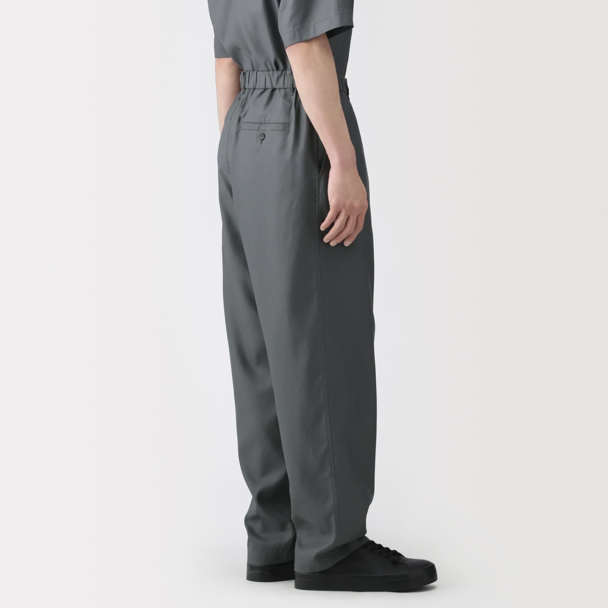 紳士　和紙混ドビー織り　イージーパンツ