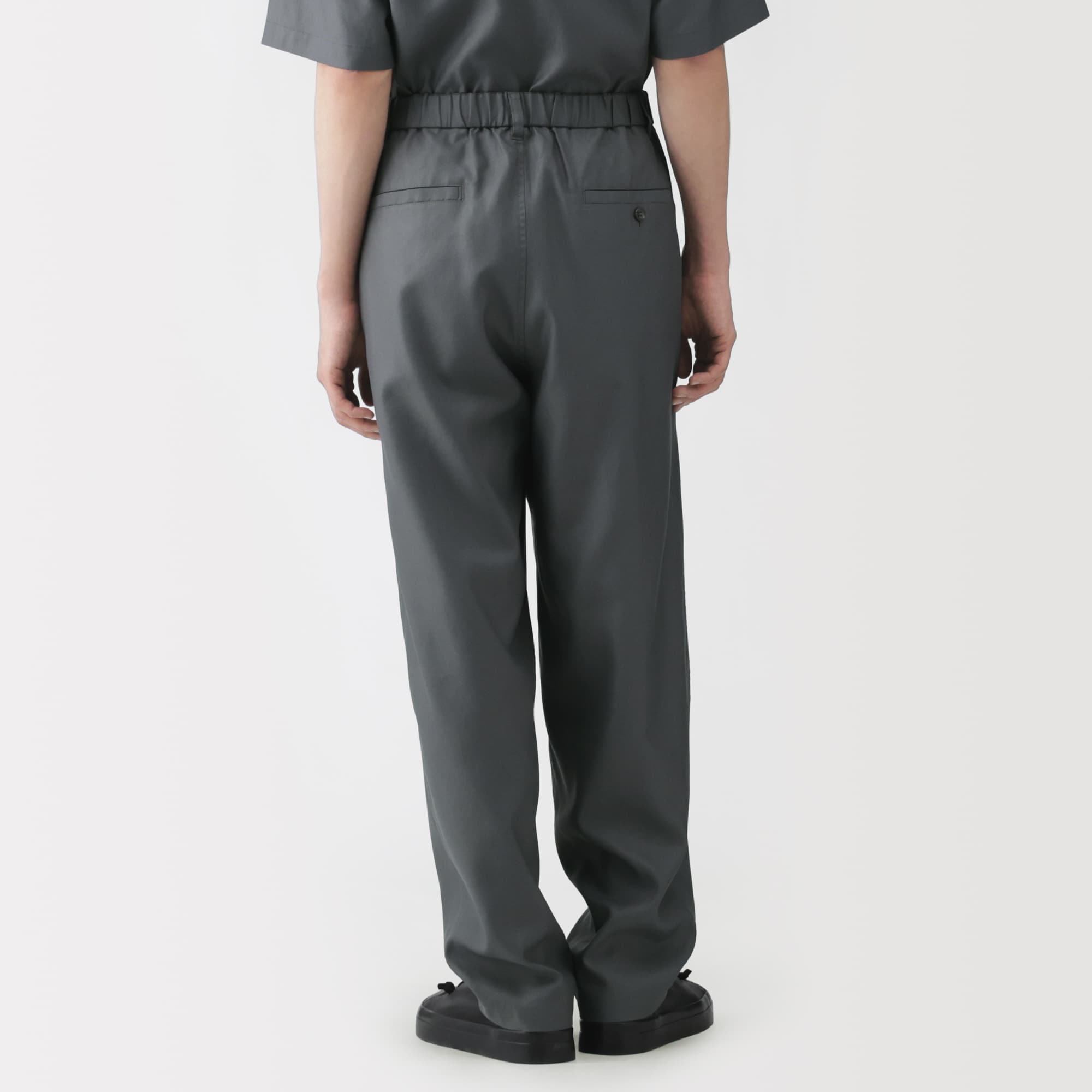 紳士　和紙混ドビー織り　イージーパンツ