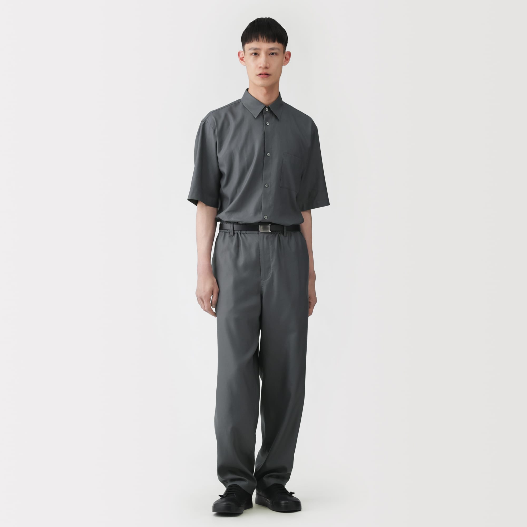 紳士　和紙混ドビー織り　イージーパンツ