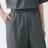 紳士　和紙混ドビー織り　イージーパンツ