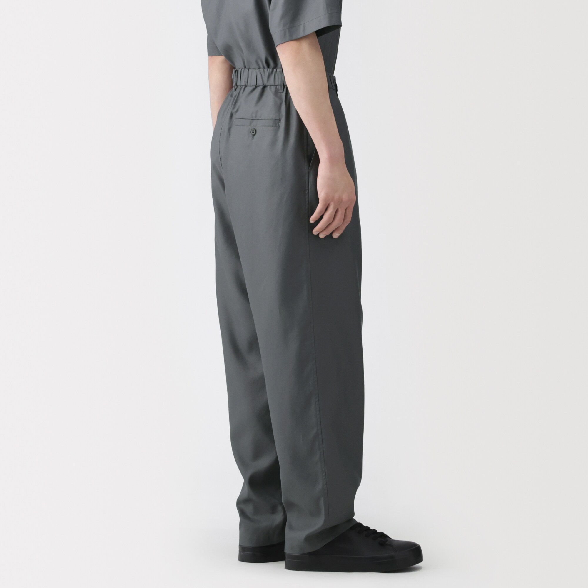 紳士　和紙混ドビー織り　イージーパンツ