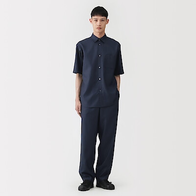 紳士　和紙混ドビー織り　イージーパンツ