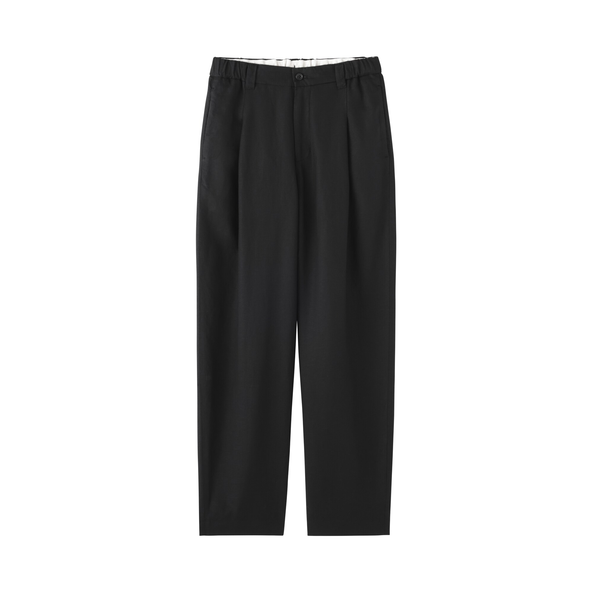 婦人　リネンリヨセルタックワイドパンツ