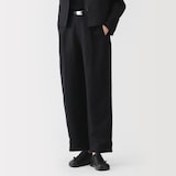 婦人　リネンリヨセルタックワイドパンツ