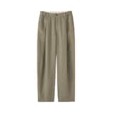 婦人　リネンリヨセルタックワイドパンツ