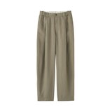 婦人　リネンリヨセルタックワイドパンツ