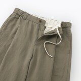 婦人　リネンリヨセルタックワイドパンツ