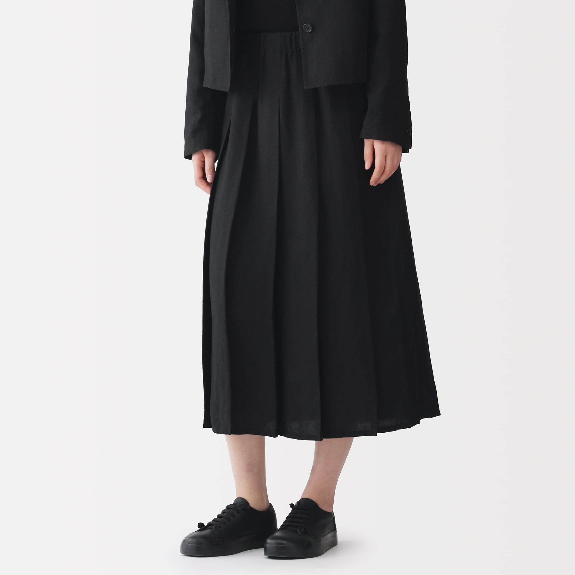 婦人　リネンリヨセルイージータックスカート