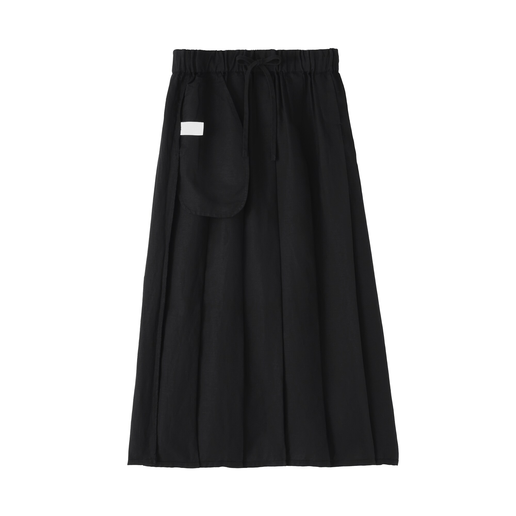 美品 BLAMINK リネン サイドスナップ 2wayスカート 黒 日本製 婦人 リネンリヨセルイージータックスカート | 無印良品