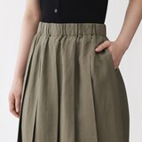 婦人　リネンリヨセルイージータックスカート