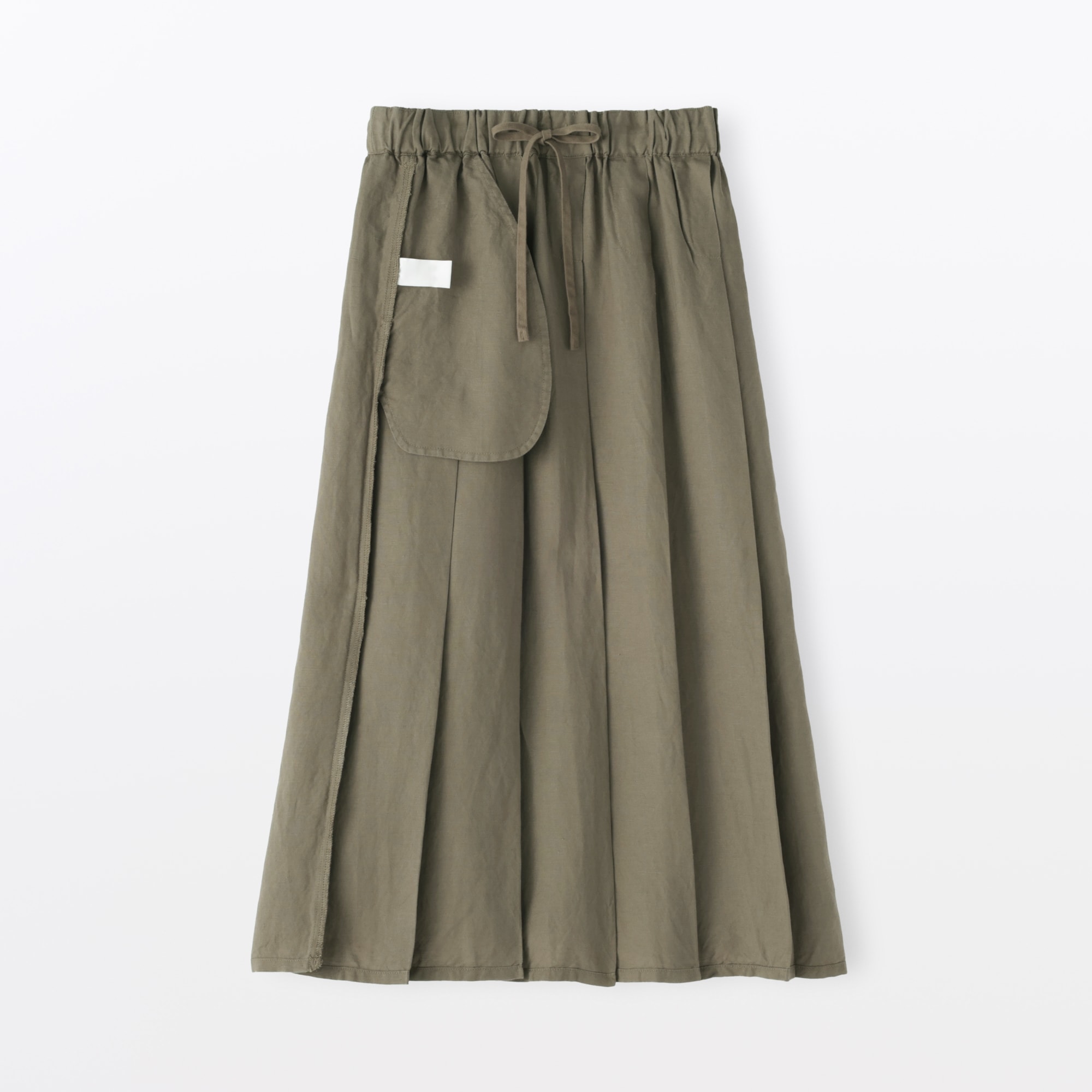 婦人　リネンリヨセルイージータックスカート