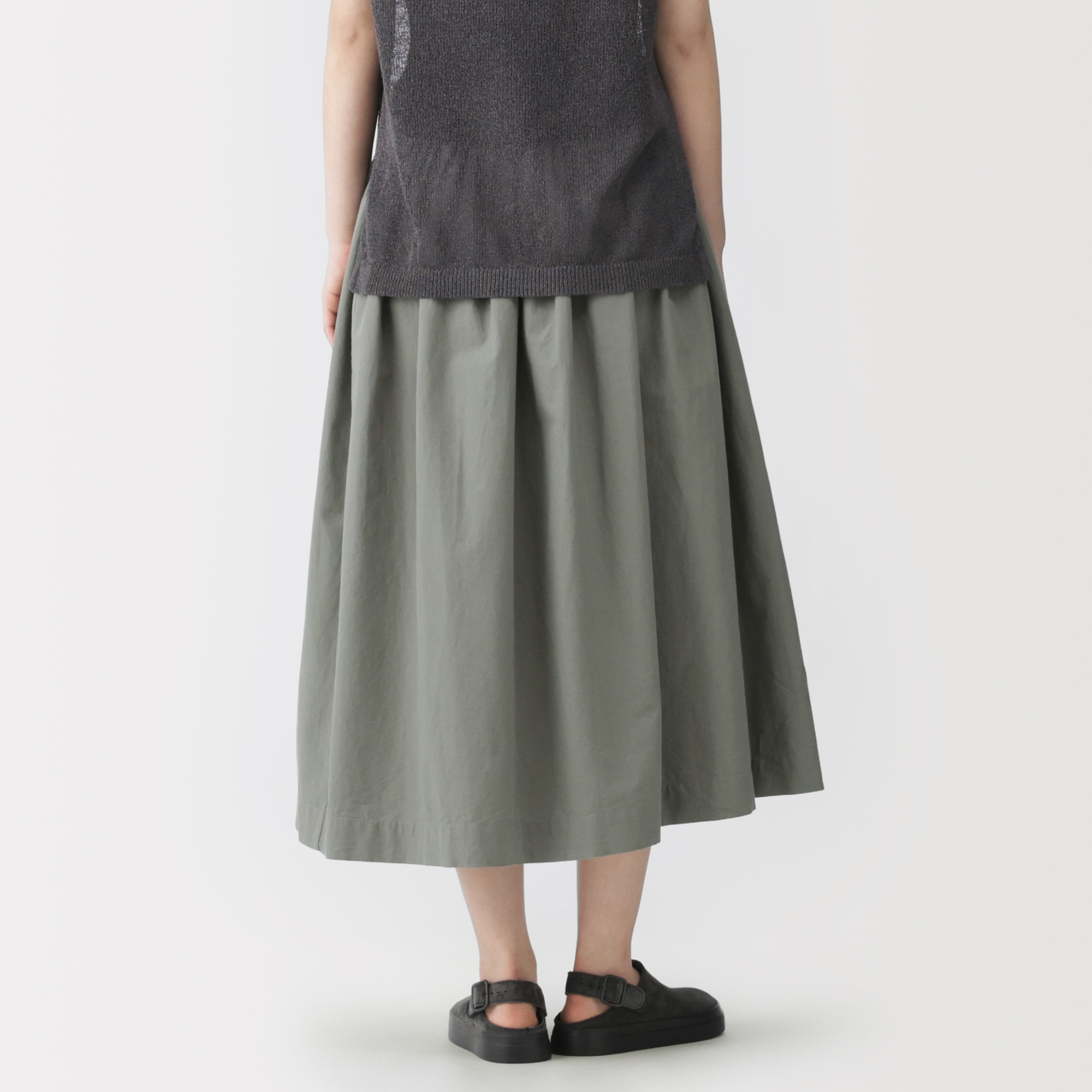 婦人　和紙混高密度ポプリンタックスカート