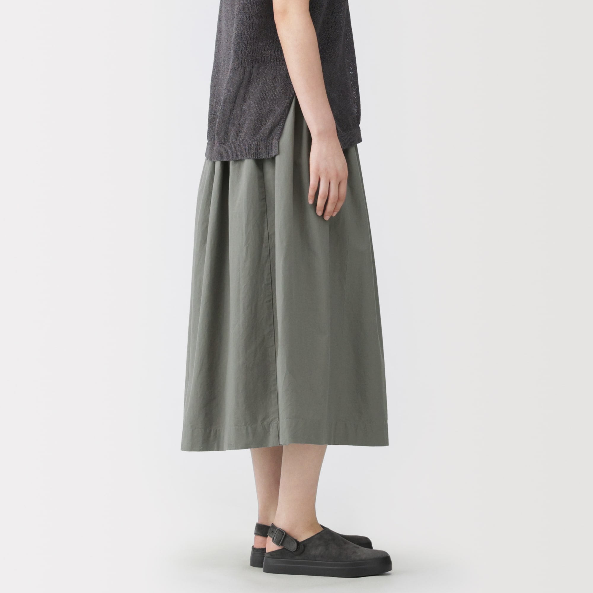 婦人　和紙混高密度ポプリンタックスカート