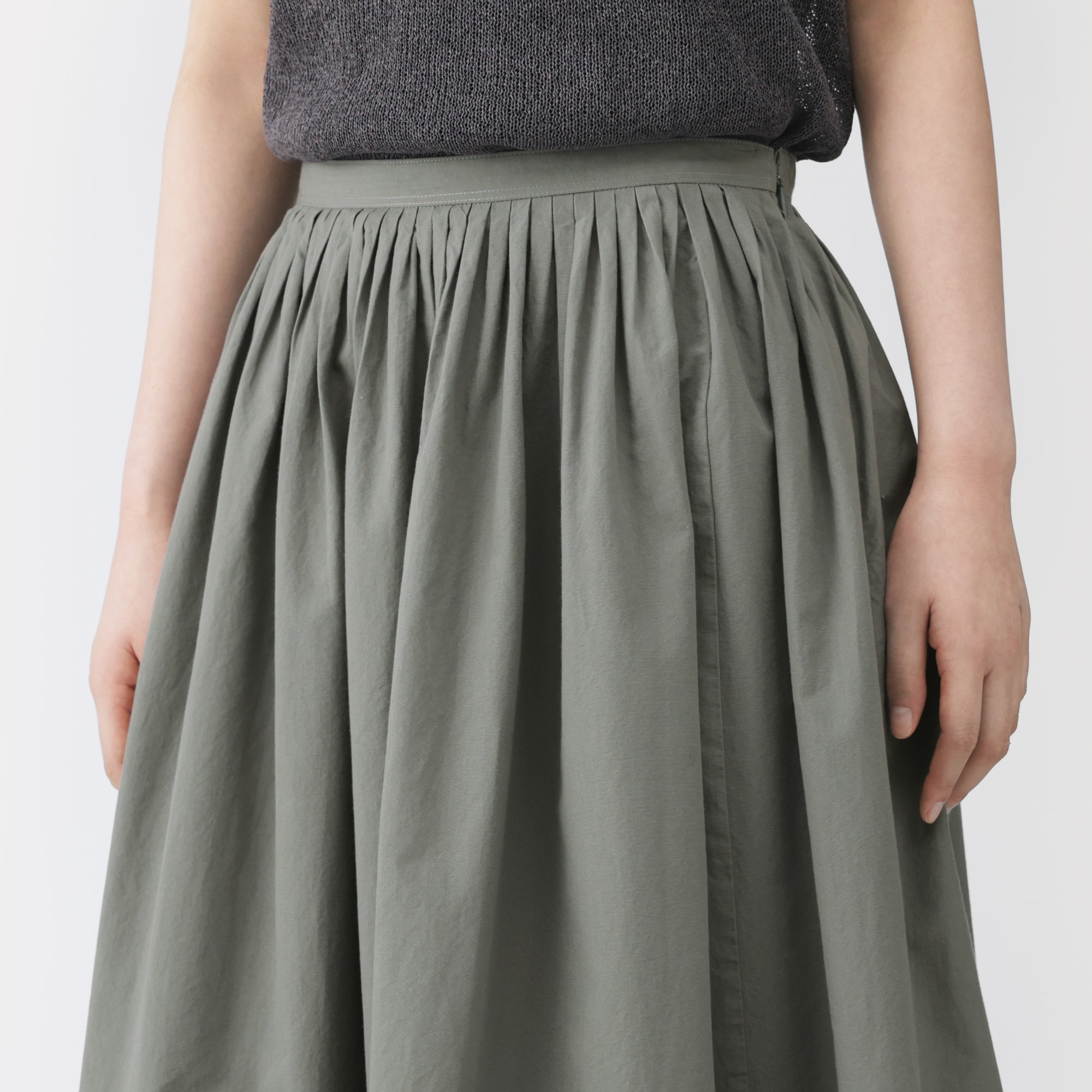 婦人　和紙混高密度ポプリンタックスカート