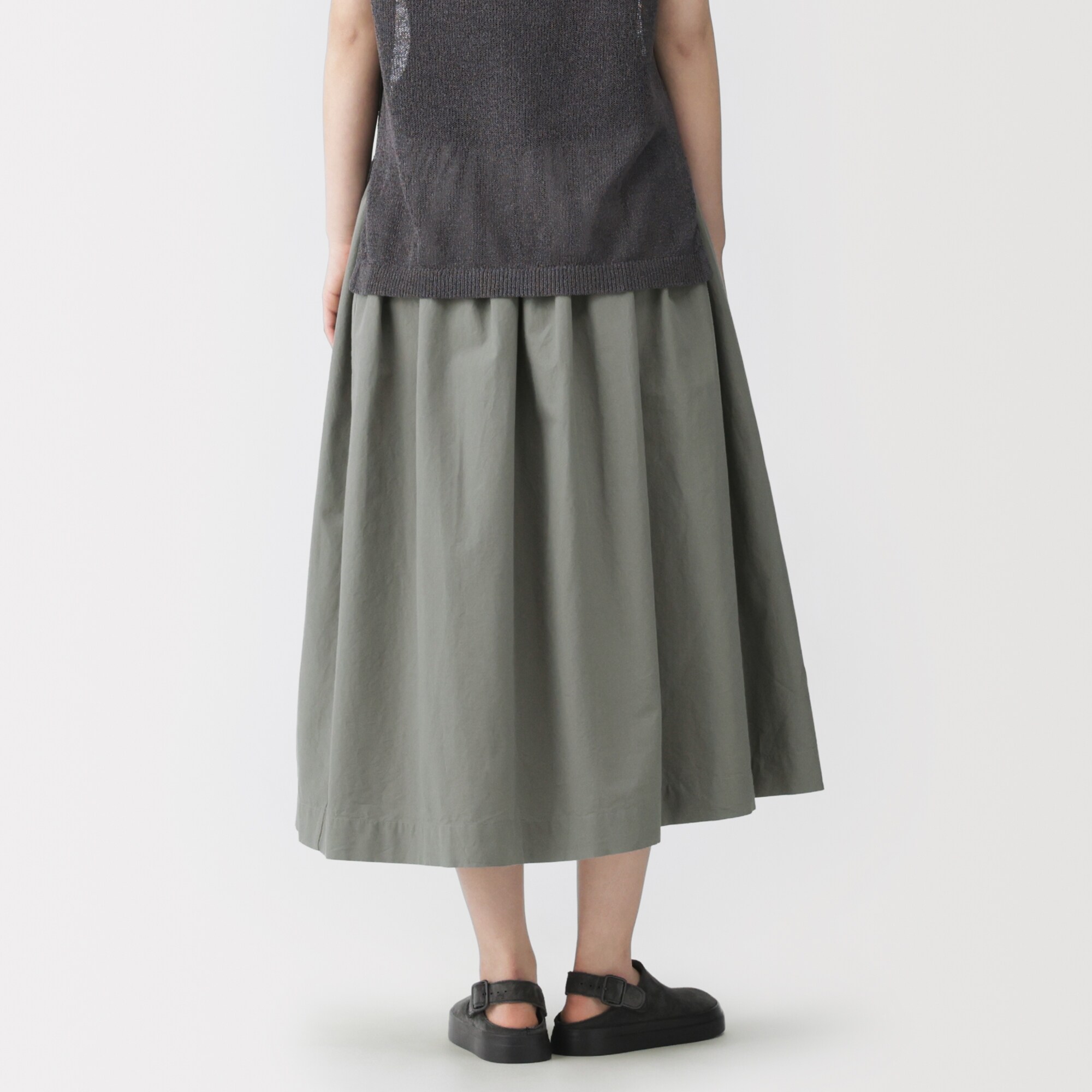 婦人　和紙混高密度ポプリンタックスカート