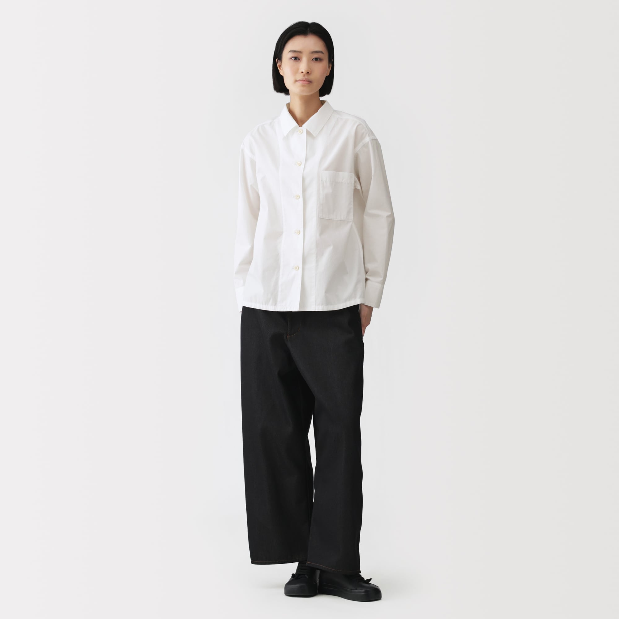 婦人　コットンオーバーシャツ