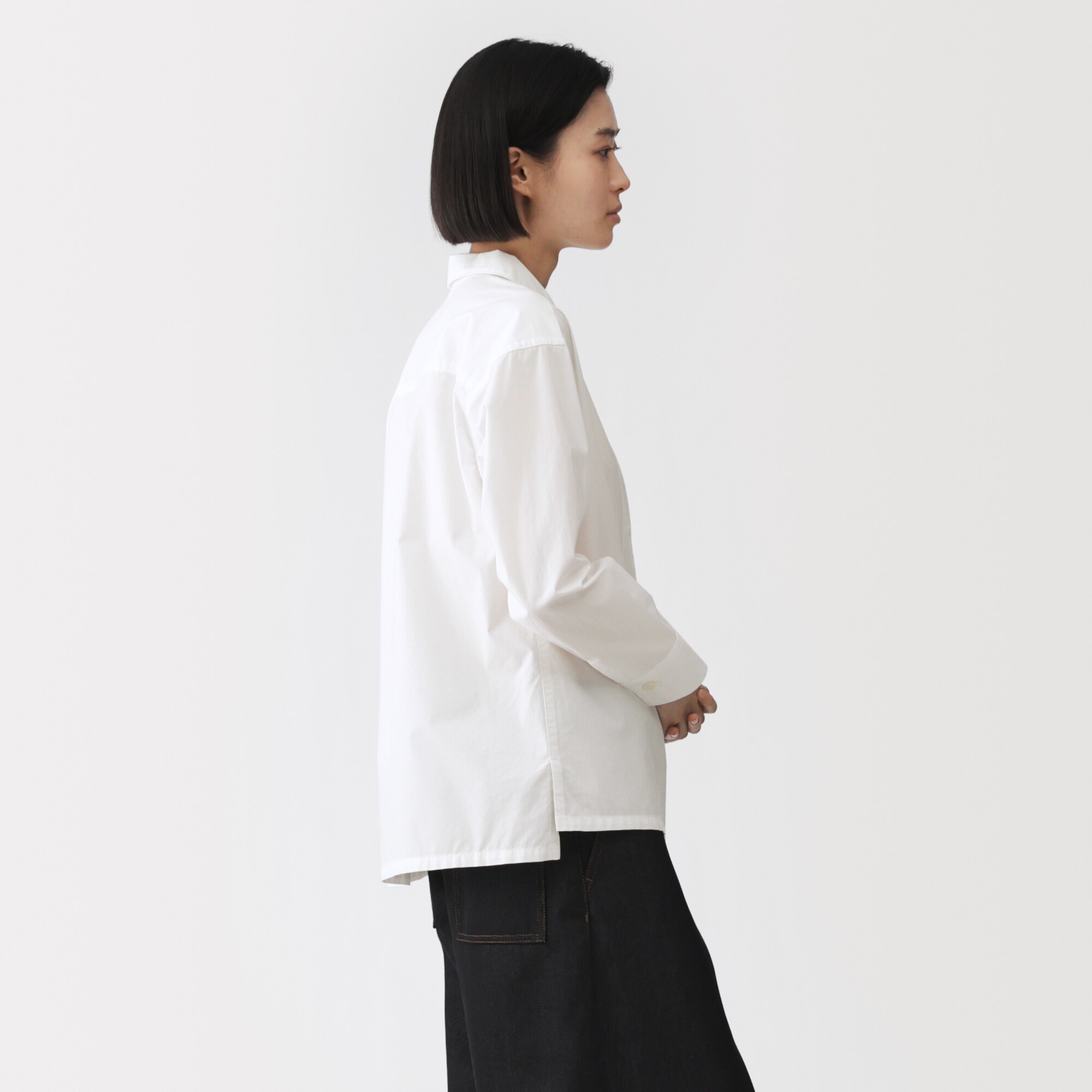 婦人　コットンオーバーシャツ