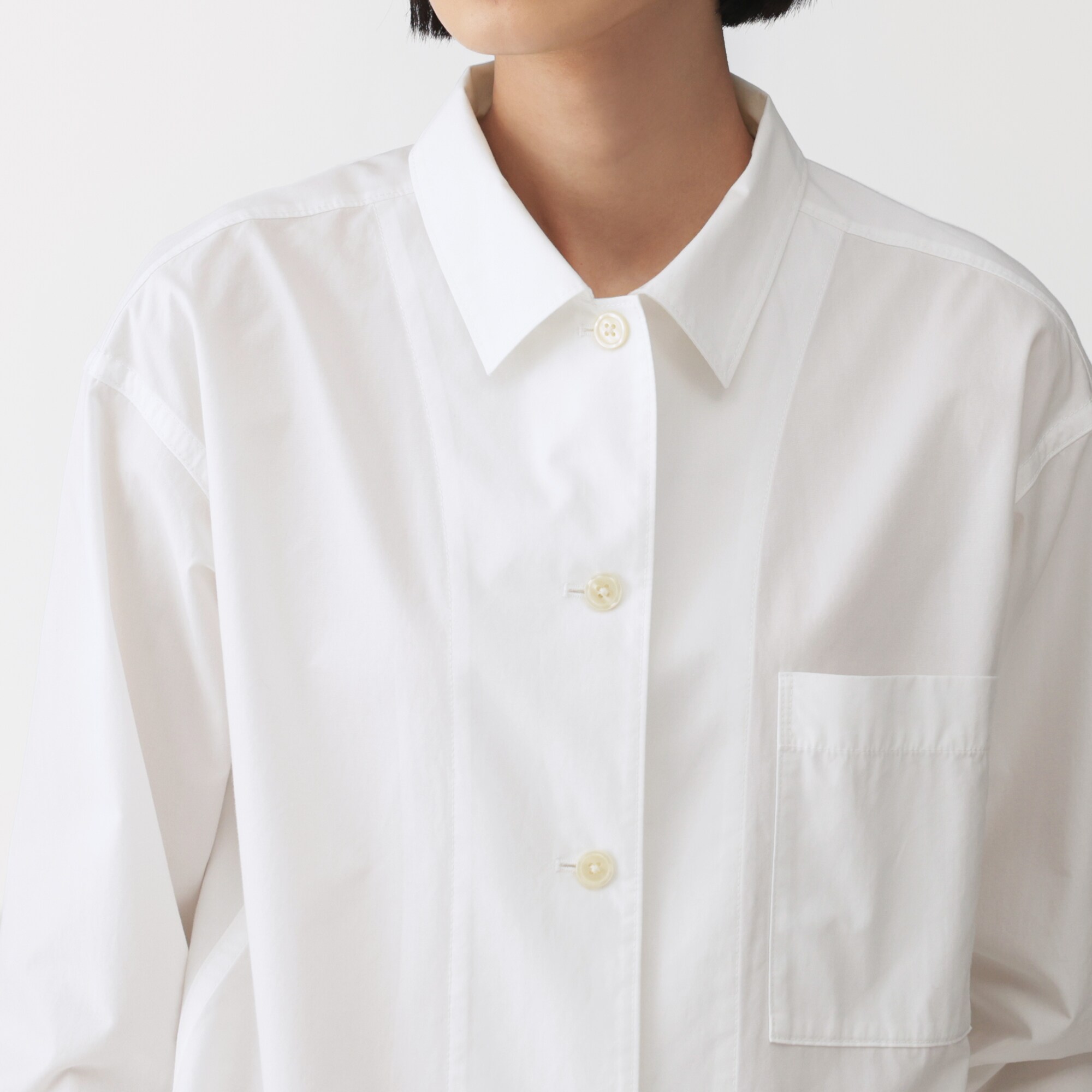 婦人　コットンオーバーシャツ