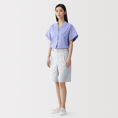 【５月中旬発売予定】婦人　和紙混ドビー織り　ショートパンツ