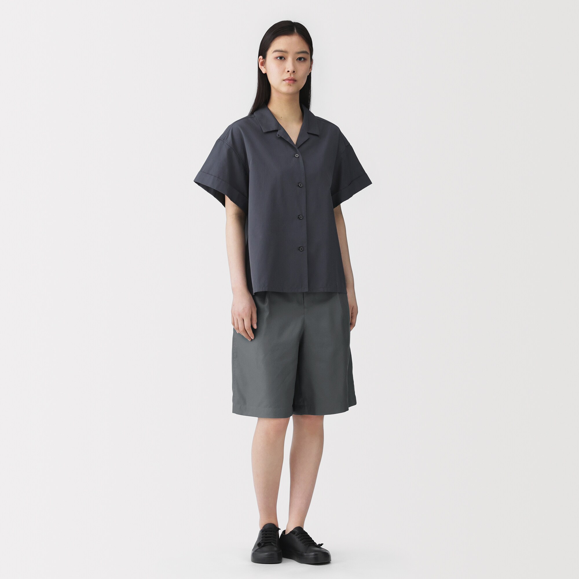 婦人　和紙混ドビー織り　ショートパンツ