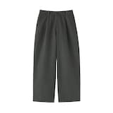 婦人　綿混タックワイドパンツ