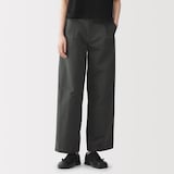 婦人　綿混タックワイドパンツ