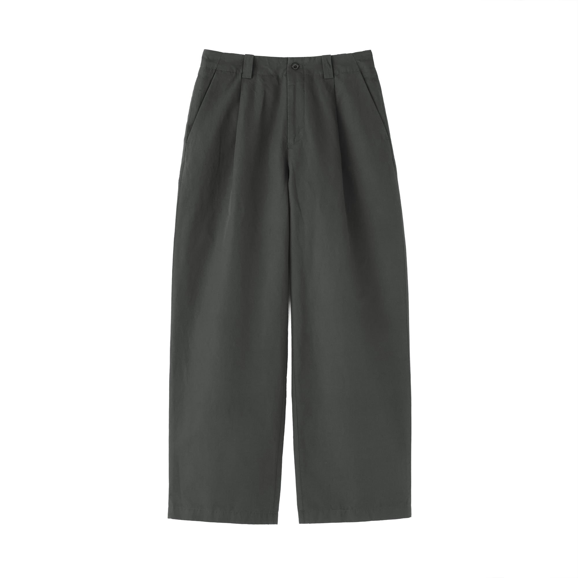 婦人　綿混タックワイドパンツ