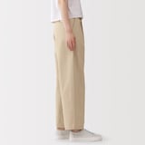 婦人　綿混タックワイドパンツ