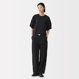 婦人　綿混タックワイドパンツ