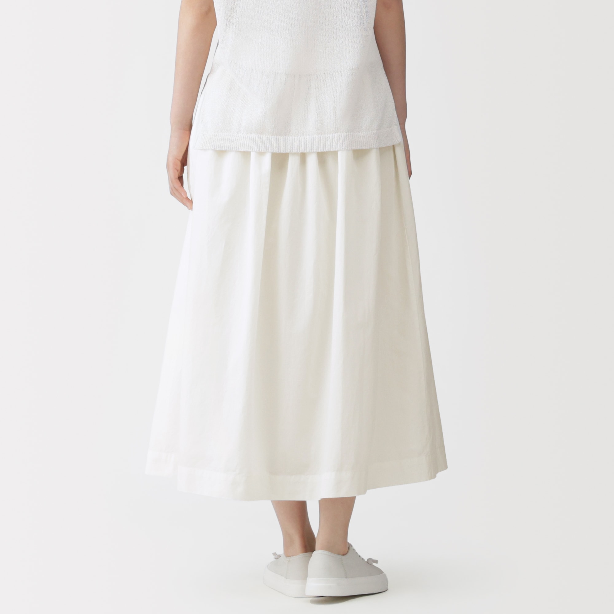 婦人 和紙混高密度ポプリンタックスカート | 無印良品
