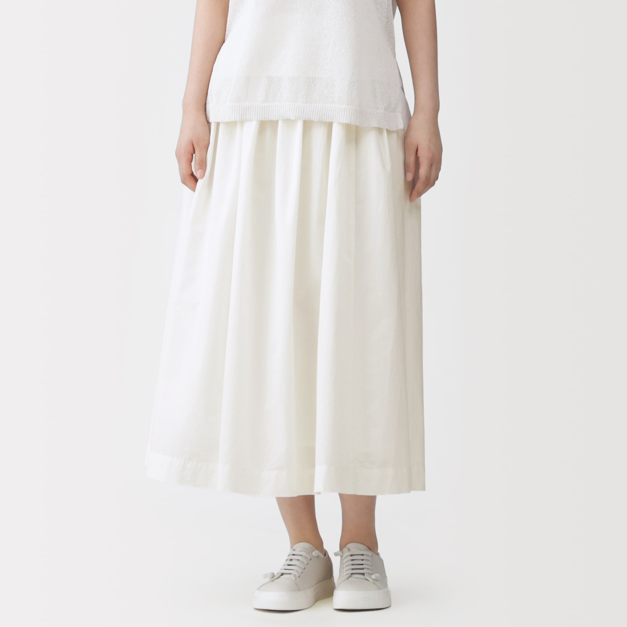 婦人　和紙混高密度ポプリンタックスカート