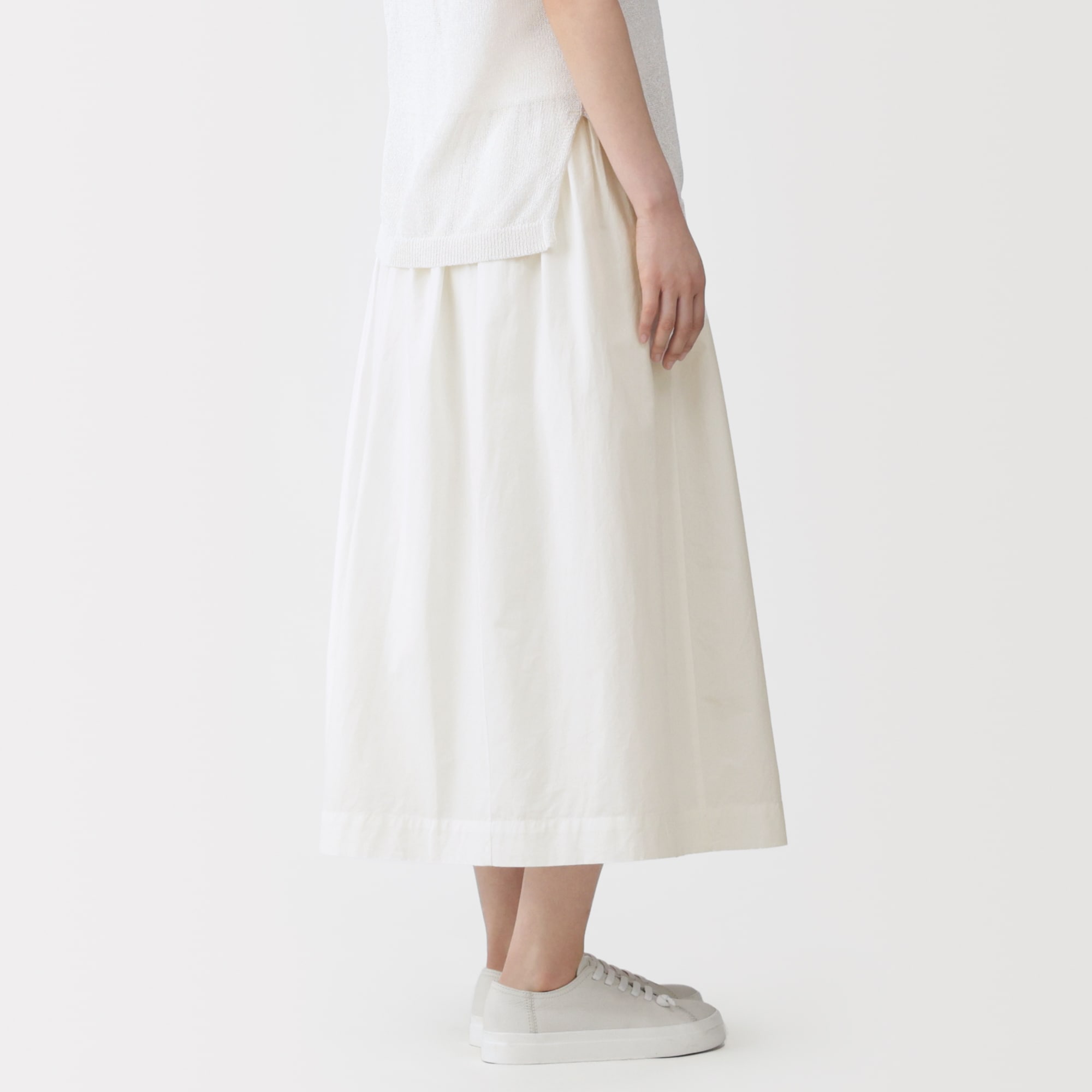 婦人 和紙混高密度ポプリンタックスカート | 無印良品