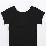 婦人　なめらかリブ　背中・脇汗取りパッド付きフレンチスリーブ