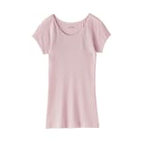 婦人　なめらかリブ　背中・脇汗取りパッド付きフレンチスリーブ