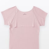 婦人　なめらかリブ　背中・脇汗取りパッド付きフレンチスリーブ