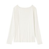 婦人　なめらかシアークルーネック長袖Ｔシャツ