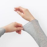 婦人　なめらかシアークルーネック長袖Ｔシャツ