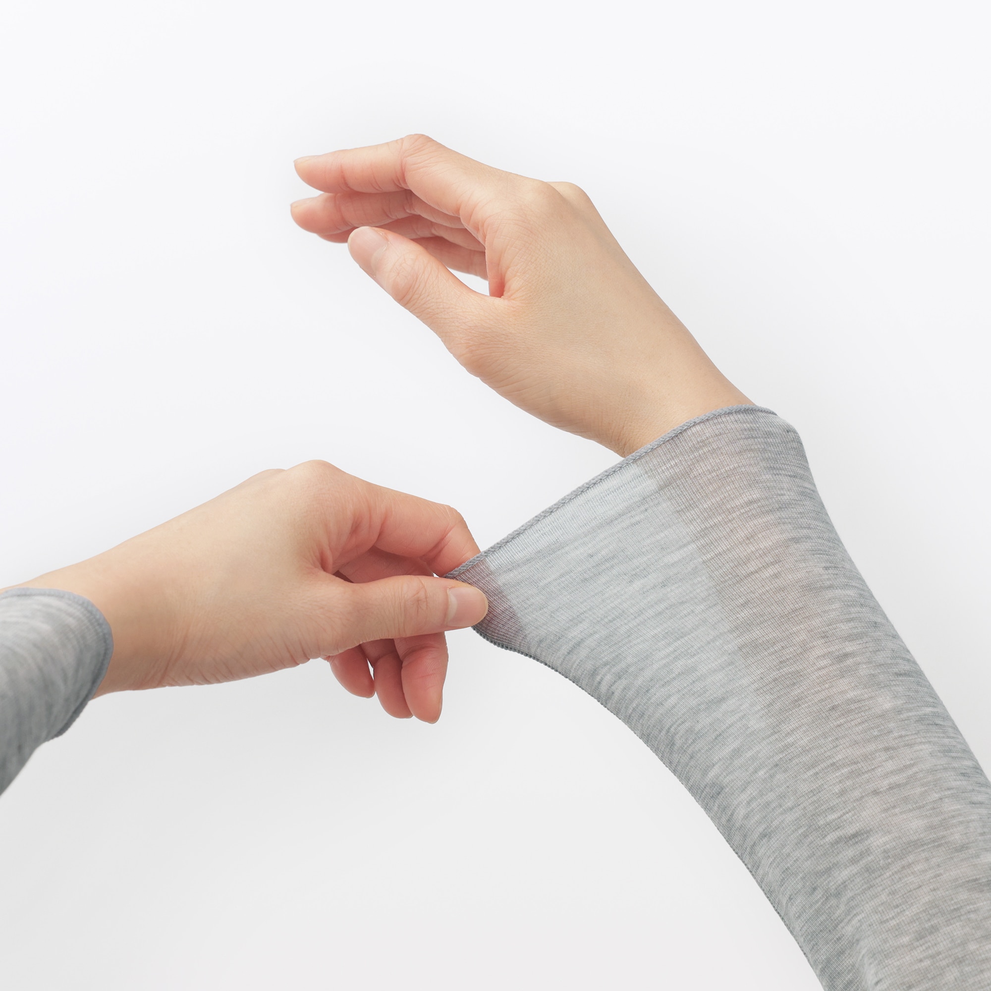 婦人　なめらかシアークルーネック長袖Ｔシャツ