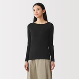 婦人　なめらかシアークルーネック長袖Ｔシャツ