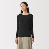 婦人　なめらかシアークルーネック長袖Ｔシャツ