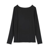 婦人　なめらかシアークルーネック長袖Ｔシャツ