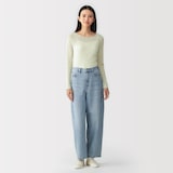 婦人　なめらかシアークルーネック長袖Ｔシャツ