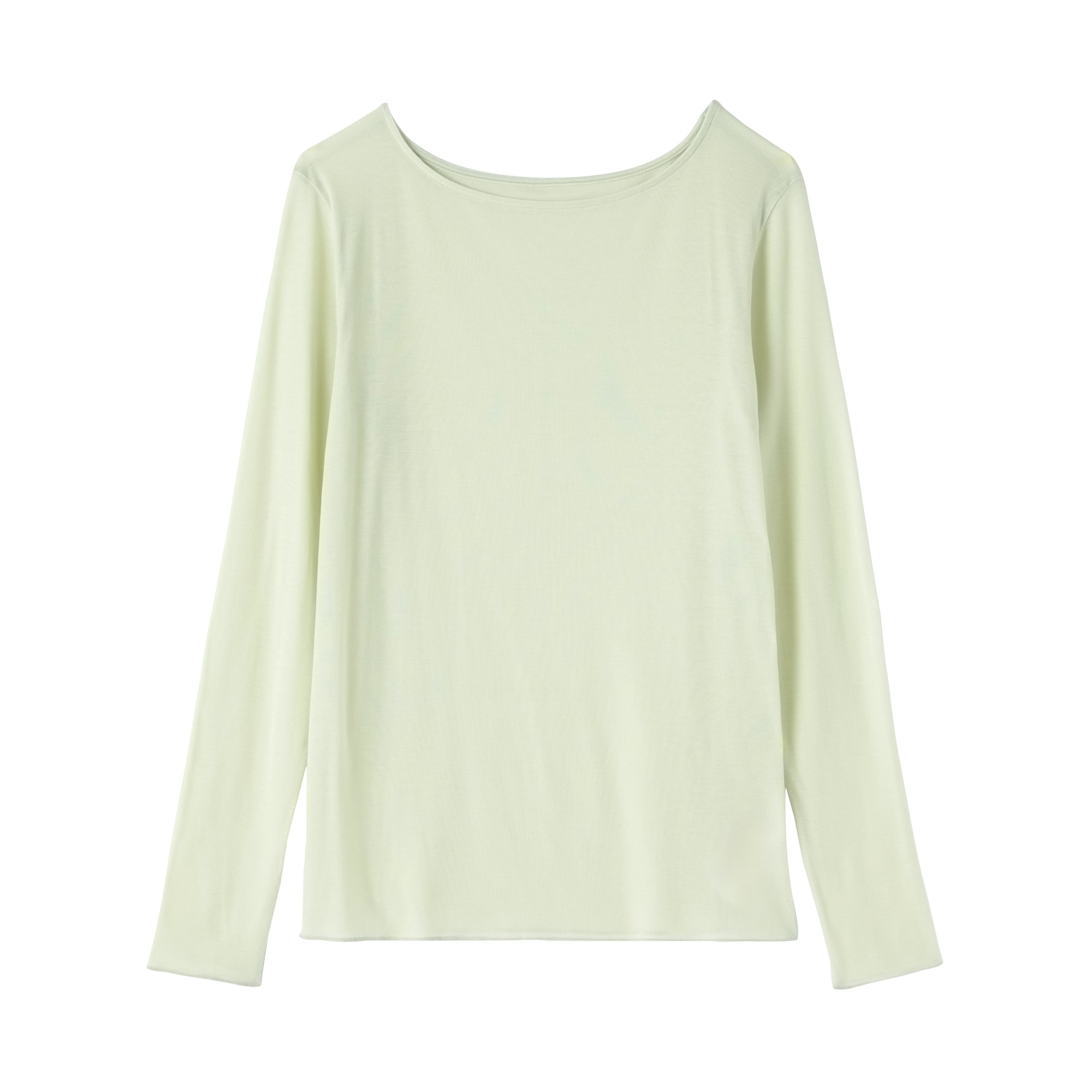 婦人　なめらかシアークルーネック長袖Ｔシャツ