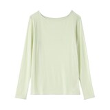 婦人　なめらかシアークルーネック長袖Ｔシャツ