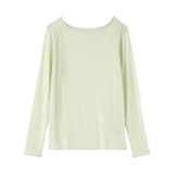 婦人　なめらかシアークルーネック長袖Ｔシャツ