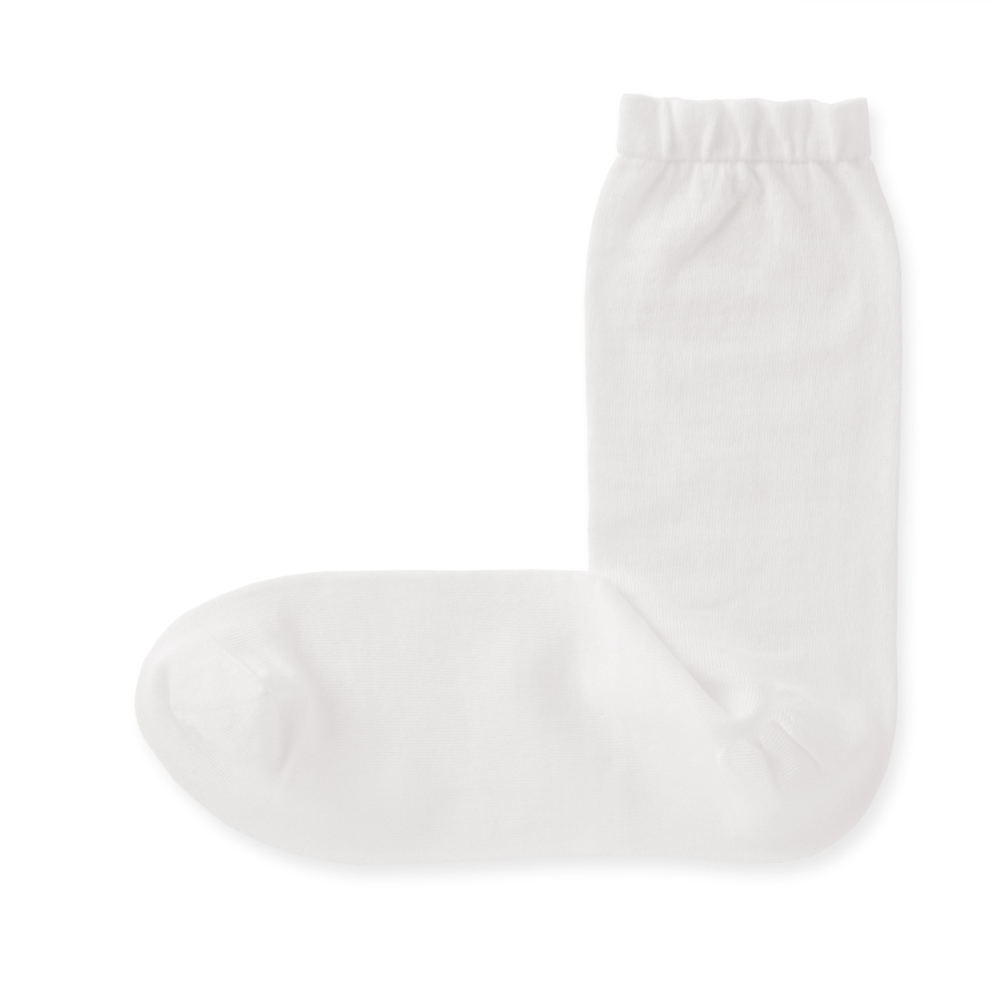 婦人　足なり直角　履き口やわらか　ほぼ綿で編んだ　靴下