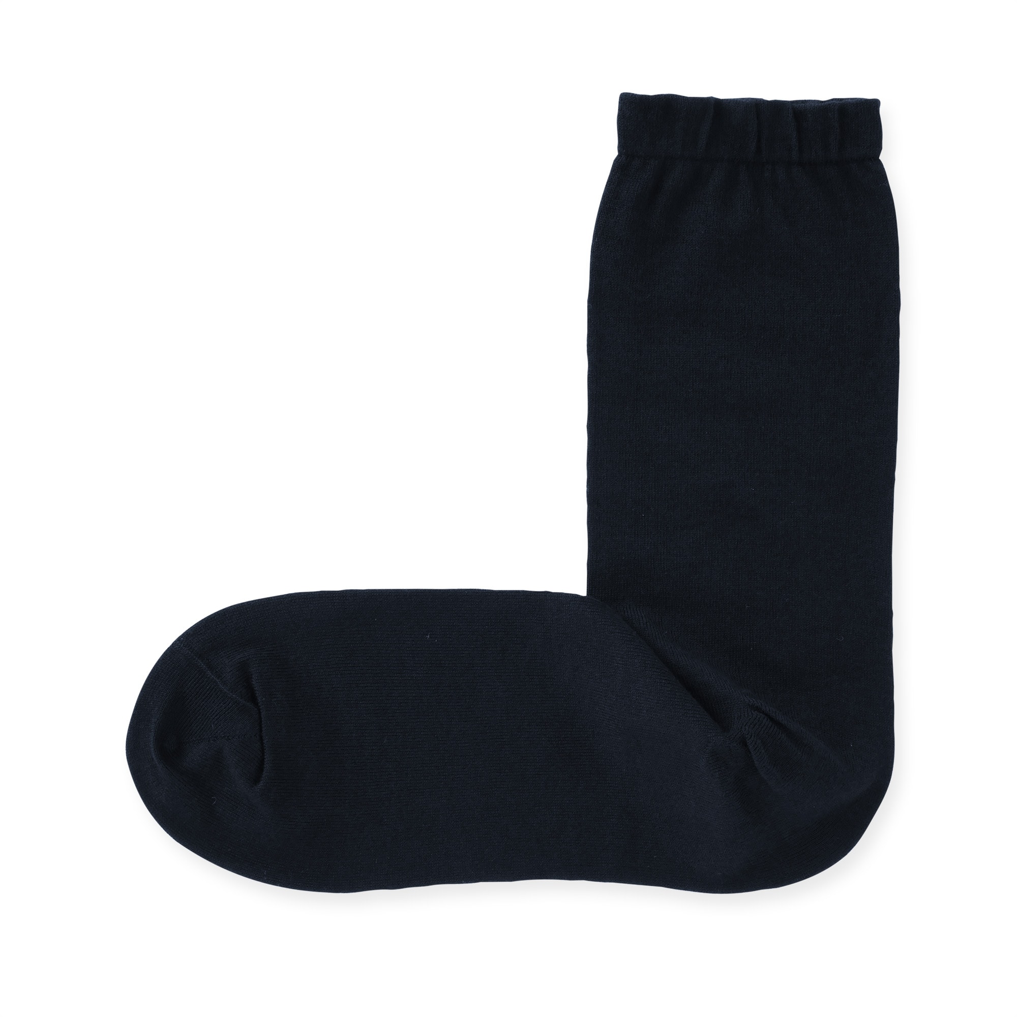 婦人　足なり直角　履き口やわらか　ほぼ綿で編んだ　靴下