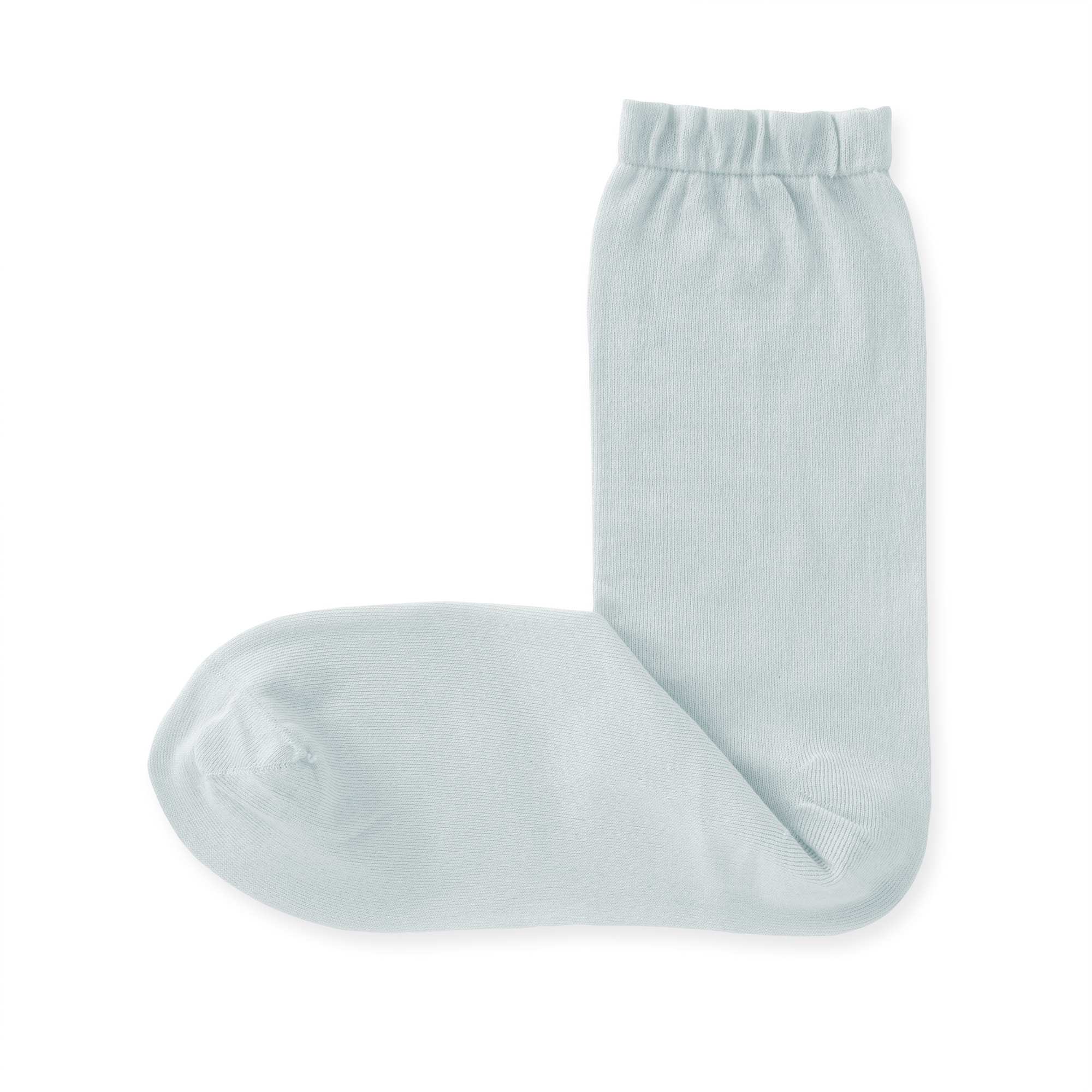 婦人　足なり直角　履き口やわらか　ほぼ綿で編んだ　靴下