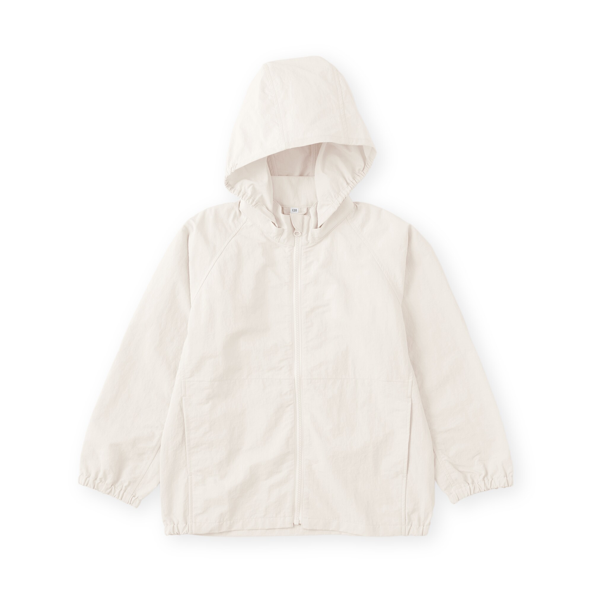 キッズ　撥水ナイロンＵＶカットフード付きジャケット